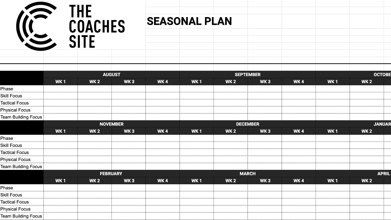 Template: Season Plan Tracking Sheet