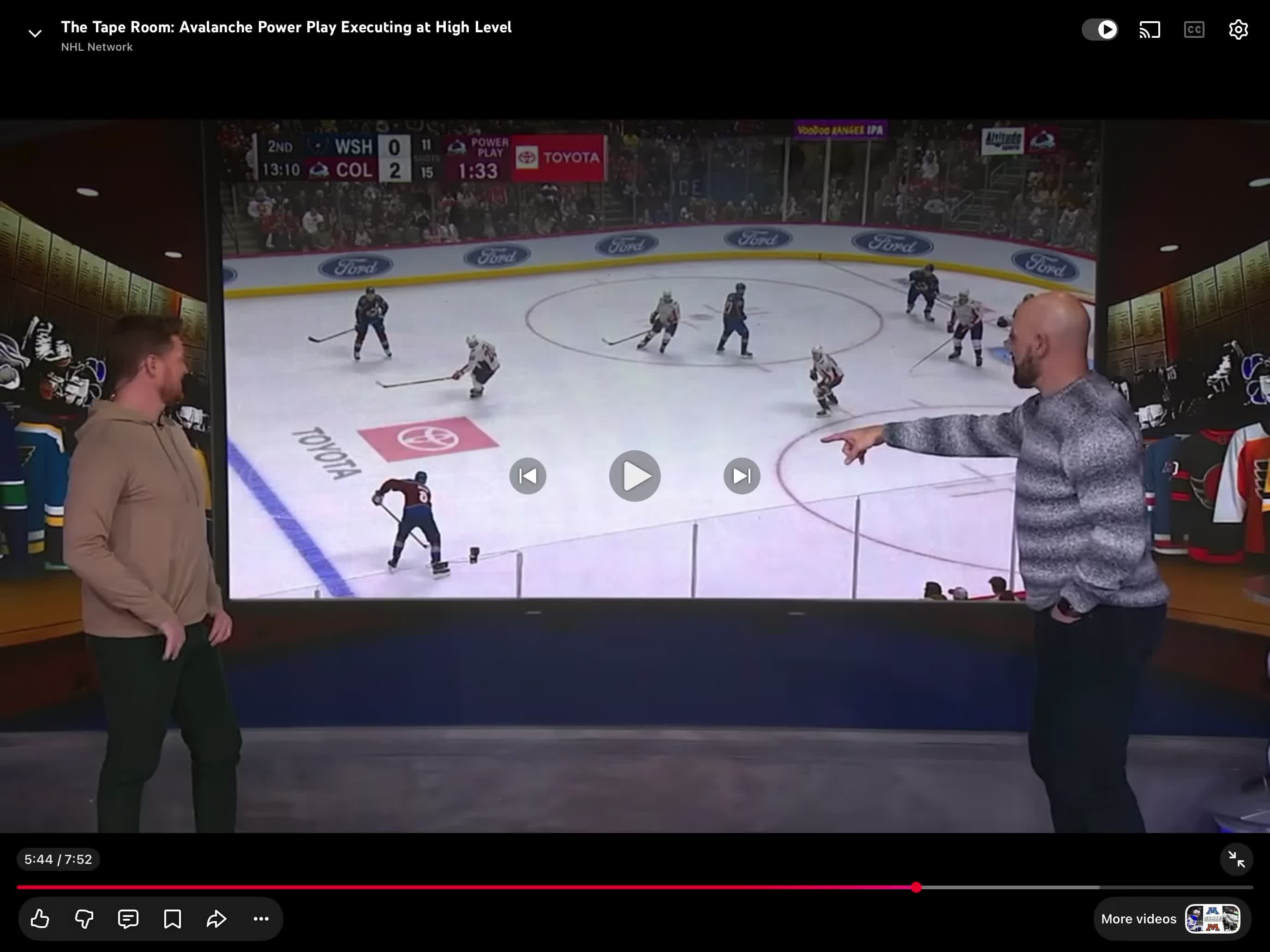 Makar downhill swap up top cross ice