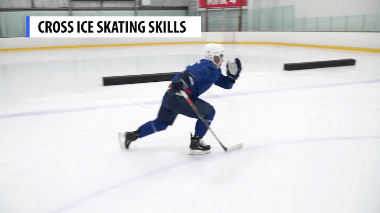 Cross Ice Skating - Forward Stride Extension Cross Ice Skating - Forward Stride Extension