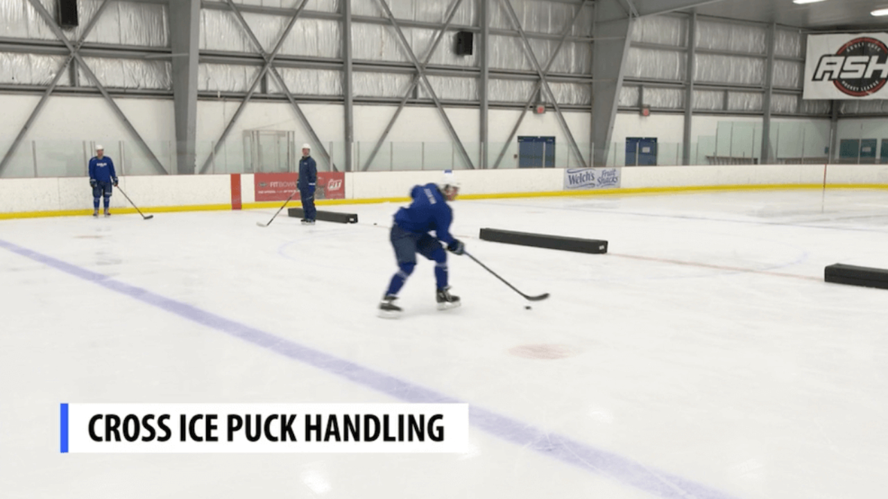 Cross Ice Puck Handling - Pulls and Fakes Cross Ice Puck Handling - Pulls and Fakes