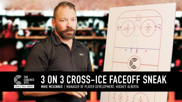 Chalk Talk: 3 on 3 Cross-Ice Faceoff Sneak